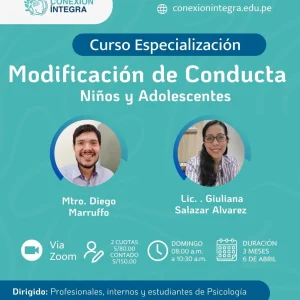 Curso de Especialización: Modificación de Conducta en Niños y Adolescentes